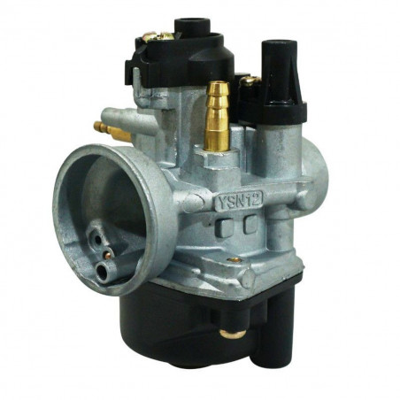 Carburateur 12mm - Premium Type PHBN sortie gaz coudée / starter à câble / dépression / graissage séparé / réchauffeur
