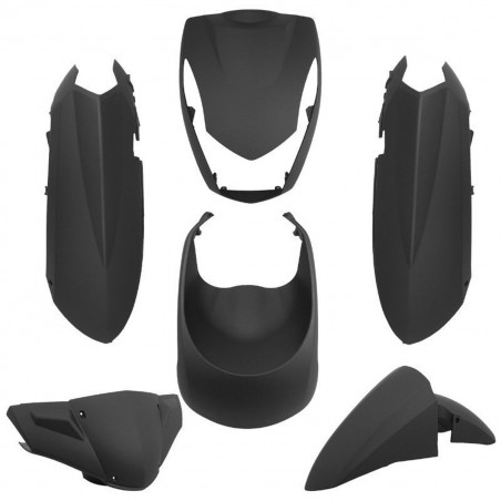 Kit Carénages Peugeot Kisbee 6 Pièces - Noir Mat
