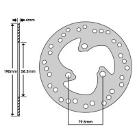 Disco de freno 190mm MBK Nitro Stunt Yamaha Aerox Slider