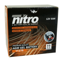 Batterie 12V 6 Ah NTZ7S SLA / YTZ7S - Nitro Prêt à l'emploi / Sans entretien +D