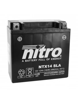 Batterie 12V 12 Ah NTX14/ YTX14-BS 150x87x145 - Nitro