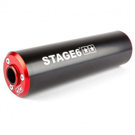 Pot Passage Haut Droit Beta RR 80 / 90cc - CNC Noir / Rouge Stage6