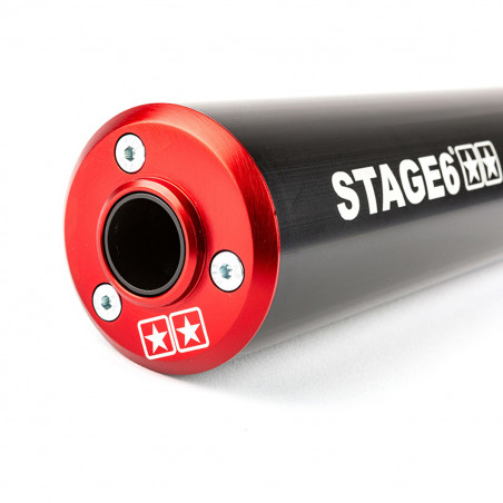 Pot Passage Haut Droit Beta RR 80 / 90cc - CNC Noir / Rouge Stage6