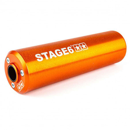 Pot Passage Bas AM6 Derbi E3 E4 50 / 88cc - Streetrace Chromé CNC Orange Stage6