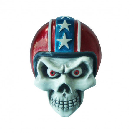 Autocollant / Sticker - LETHAL THREAT 3D Skull Helmet 11 x 7.6cm