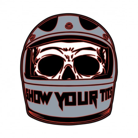 Autocollant / Sticker - LETHAL THREAT Mini Show Up Tours Helmet 6 x 8cm