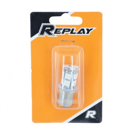 Ampoule / Leds 12V 3.3W BA15S 8000/10000K 13SMD - REPLAY Rouge Brillant
