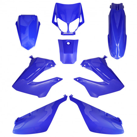Kit Carénages Derbi Senda de 2000 à 2010 - 8 pièces Bleu