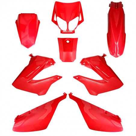 Kit Carénages Derbi Senda de 2000 à 2010 - 8 pièces Rouge