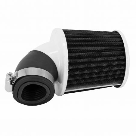 Filtre à air PHVA / PHBN - Replay Type KN 28 / 35mm coudé 90 degrés Blanc / Noir
