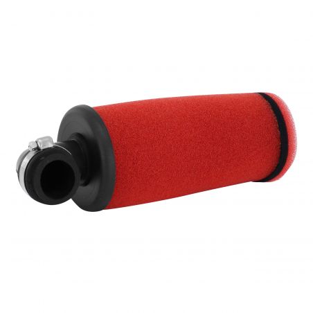Filtro de Aire PHVA - PHBN - Replay Doble Filtro Redondo Largo 28 / 35mm Codo 90 grados Rojo
