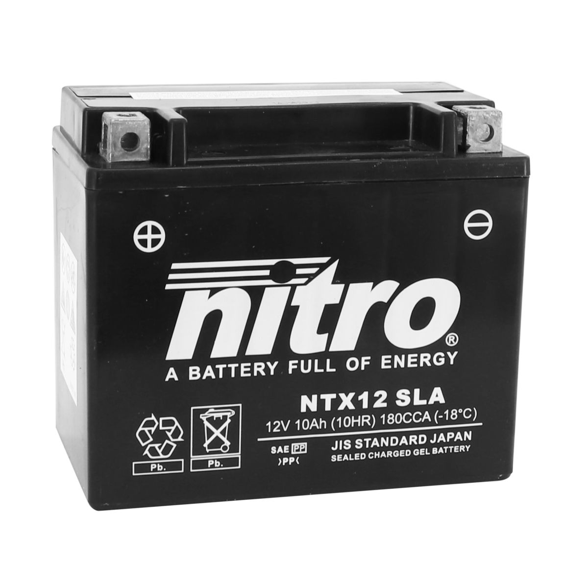 Batterie 12V 10 Ah NTX12 SLA / YTX12-BS - Nitro Prêt à l'emploi / Sans  entretien +G /// en Stock sur BIXESS™