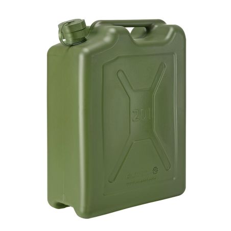 Jerrycan / Bidon Essence 20L Polyéthylène Vert Armée Type US avec bec flexible - Pressol