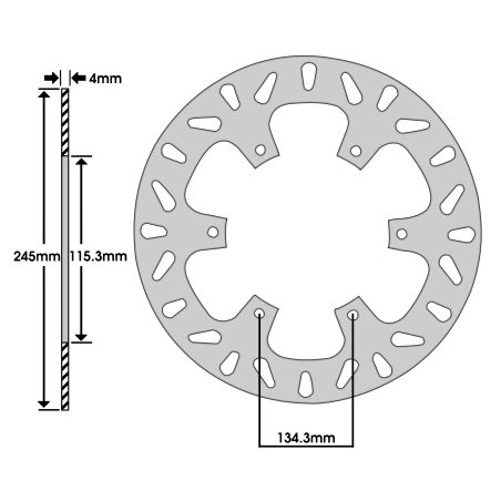 Disco de Freno Delantero Aprilia RSMBK X-PowerYamaha TZR - 280mm Newfren