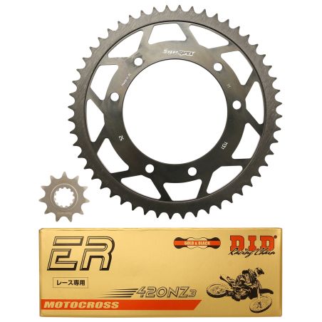 Kit chaîne Rieju MRT Enduro / Pro / SM / Trophy à rayons - 11 x 52 420 / 105mm 6T DID Racing