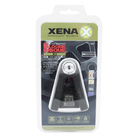 Antirrobo de Disco - XENA X2 14mm Inox Negro Mate SRA
