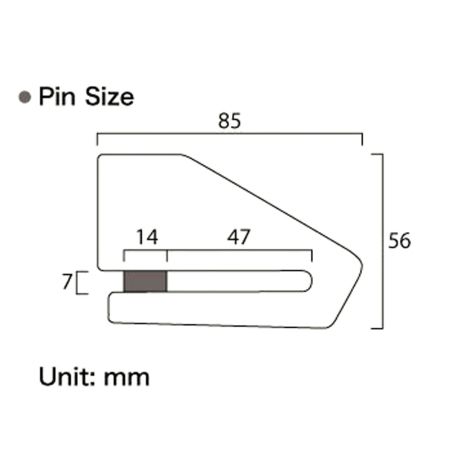 Antirrobo de Disco - XENA X2 14mm Inox Negro Mate SRA