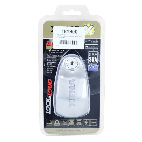 Antirrobo de Disco con Alarma - XENA XX15 Inox 14mm SRA