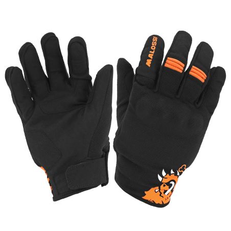 Gants Moto - Malossi M-Gloves Printemps / été - Noir / Orange