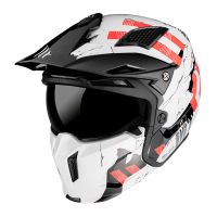 Casque Trial - MT Streetfighter SV Skull Blanc Nacré Brillant
