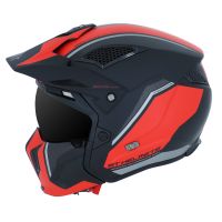 Casque Modulable Transformable - MT Streetfighter SV Trial Twin Noir / Rouge Mat
