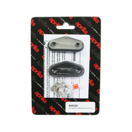 CACHES RETROVISEURS NOIR ORIGINE PIAGGIO APRILIA 1000 RSV-4 2009/, 50-125 RS4 2011/ 