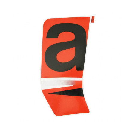 AUTOCOLLANT/STICKER/DECOR FACE AVANT DROIT ORIGINE PIAGGIO APRILIA 50 SR MOTARD 2018/ BLANC 544/ROUGE 885/A 