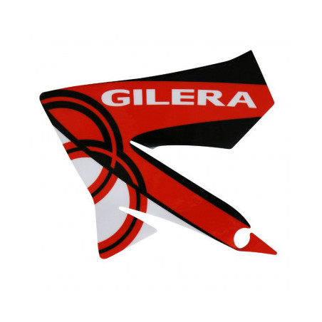 AUTOCOLLANT/STICKER/DECOR AILE AVANT GAUCHE ORIGINE PIAGGIO 50 GILERA SMT/RCR 2013/ BLANCHE/ROUGE 