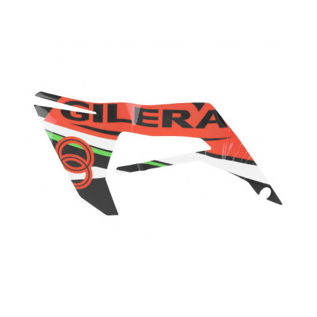 AUTOCOLLANT/STICKER/DECOR DE PHARE GAUCHE ORIGINE PIAGGIO 50 GILERA SMT/RCR 2018/ NOIR/ROUGE - 