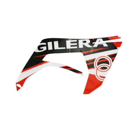 AUTOCOLLANT/STICKER/DECOR AILE AVANT DROITE NOIR/ROUGE ORIGINE PIAGGIO GILERA 50 SMT, RCR 2018/ 