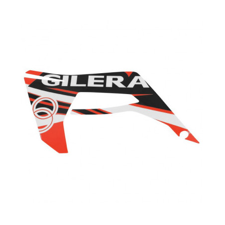 AUTOCOLLANT/STICKER/DECOR AILE AVANT GAUCHE NOIR/ROUGE ORIGINE PIAGGIO GILERA 50 SMT, RCR 2018/ 