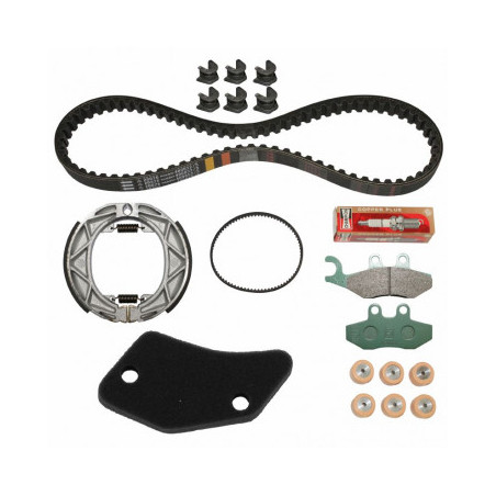 KIT ENTRETIEN SCOOT ORIGINE PIAGGIO 50 FLY 2T 2005/ (AVEC GUIDES VARIATEUR) 