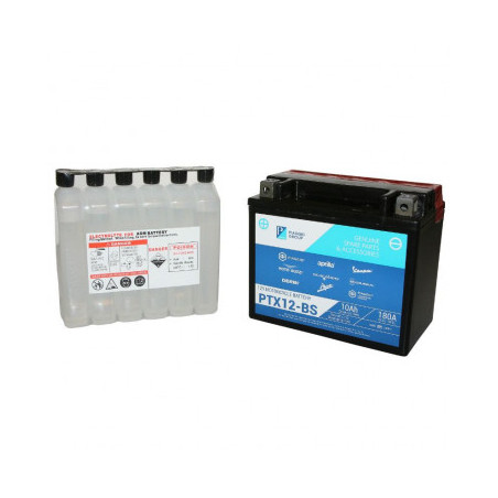 BATTERIE 12V 10 Ah BTX12-BS ORIGINE PIAGGIO 125 BEVERLY, LIBERTY, X7, X9, X-EVO, 300 BEVERLY, X7/APRILIA 300 SR-MAX, 400-500 ATL