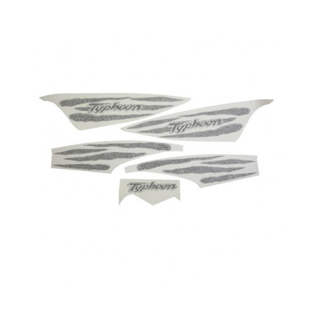 AUTOCOLLANT/STICKER/KIT DECOR ORIGINE PIAGGIO 50 TYPHOON 2011/ (VEHICULE NOIR OU JAUNE) 