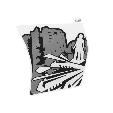 AUTOCOLLANT/STICKER/DECOR ORIGINE PIAGGIO 50 TYPHOON 2018/ VEHICULES BLANC 544 OU JAUNE 979/A 