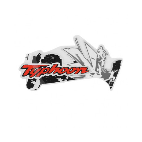 AUTOCOLLANT/STICKER/DECOR DE FACE AVANT CENTRAL ORIGINE PIAGGIO 50 TYPHOON 2018/ POUR VEHICULE NOIR 85/B -2H00255400A1 