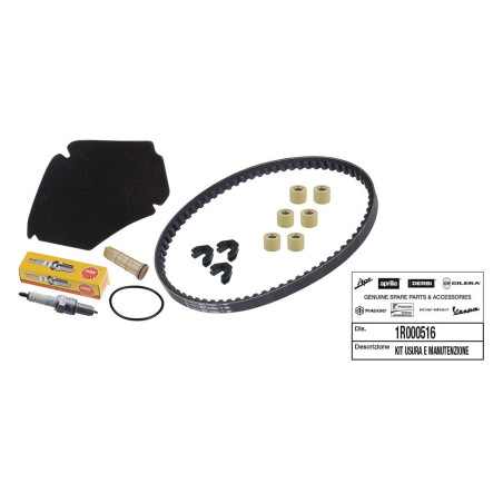 KIT ENTRETIEN SCOOT ORIGINE PIAGGIO 50 ZIP 4T 2018/ (AVEC GUIDES VARIATEUR) -- 