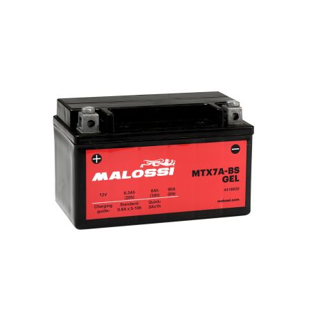 Batterie 12V 6 Ah MTX7A-BS - Malossi au gel Prêt à l'emploi / Sans entretien +G