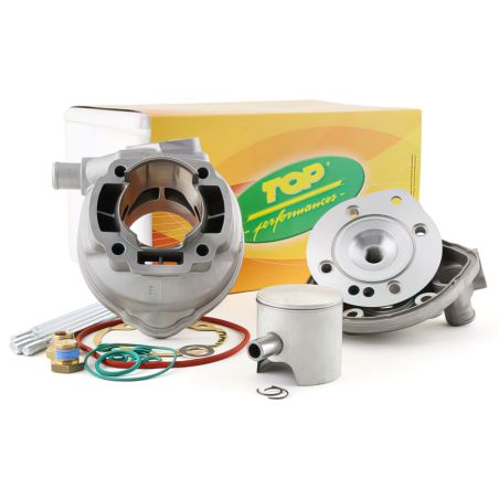 Pack Kit Motor + Escape MBK - NITRO Agua LC - 94cc - MALOSSI  MHR Big Bore Culata Rosa