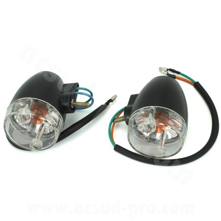 Clignotants arrière noirs adaptables Sym Orbit 2 paire