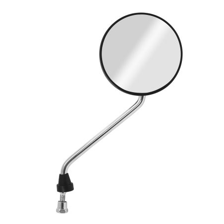 Rétroviseur rond blanc scooter réversible M8 tige chrome