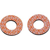 Donuts de poignées de guidon - Orange / blanc Renthal