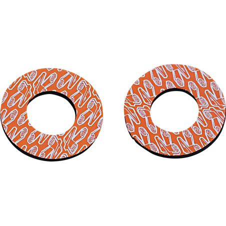 Donuts de poignées de guidon - Orange / blanc Renthal
