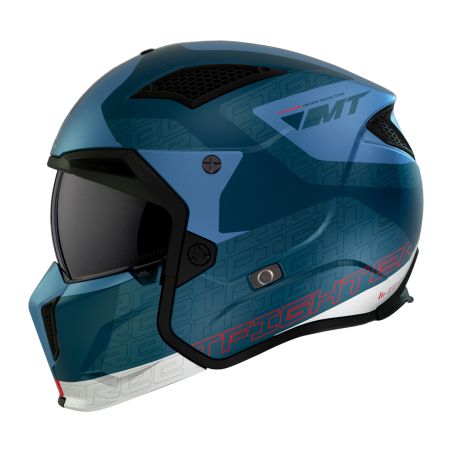 Casque Modulable Transformable - MT Streetfighter SV Totem C17 Bleu Mat