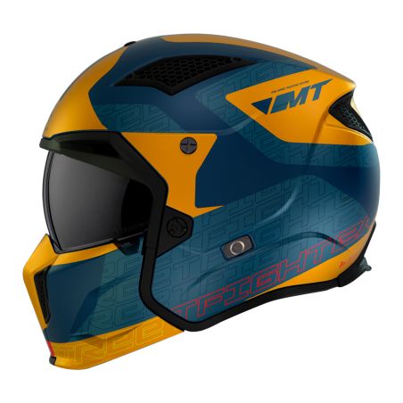 Casque Modulable Transformable - MT Streetfighter SV Totem C3 Bleu / Or Mat