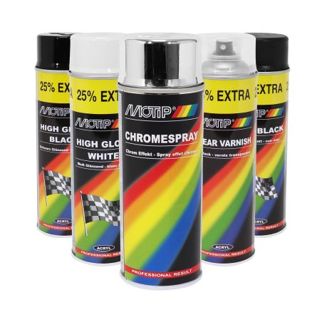 Bombe de peinture motip pro haute temperature 800 vernis transparent  aerosol 400ml (04033)