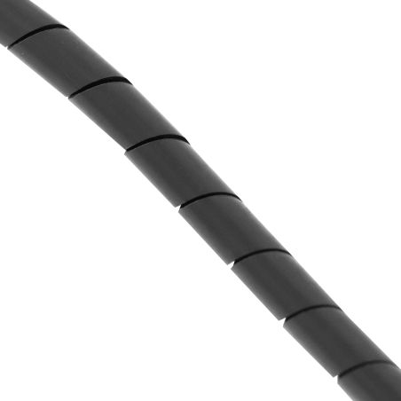 Funda espiral flexible de protección de cables eléctricos -  9 a 65mm negro