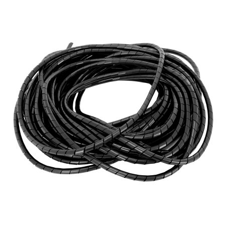 Funda espiral flexible de protección de cables eléctricos -  9 a 65mm negro