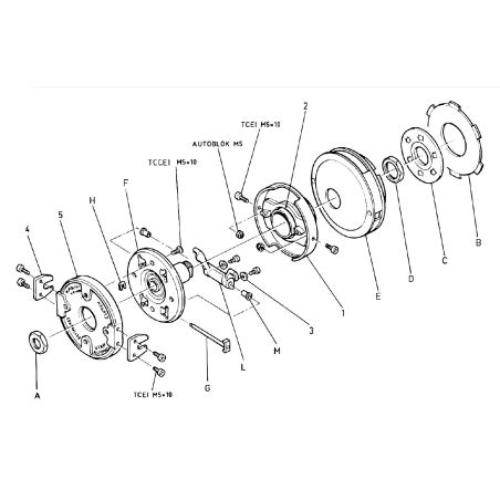 Kit Variador + Pedal Lanceur + Muelle Motor Peugeot 103 SP MVL - Polini