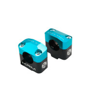 Surpontets KRM Pro Ride pour Guidon Diamètre 28,6 mm en Aluminium CNC Turquoise/Noir.